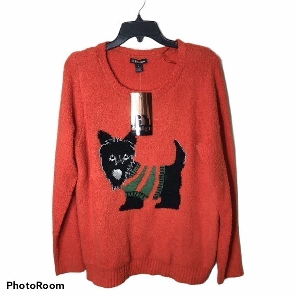 Scottish Terrier Sweater NWT XL Women’s Red Christmas - Picture 1 of 6